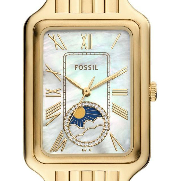 Fossil ES5398 Raquel Sun Moon Gold Stainless Steel 29mm - zegarek damski 2