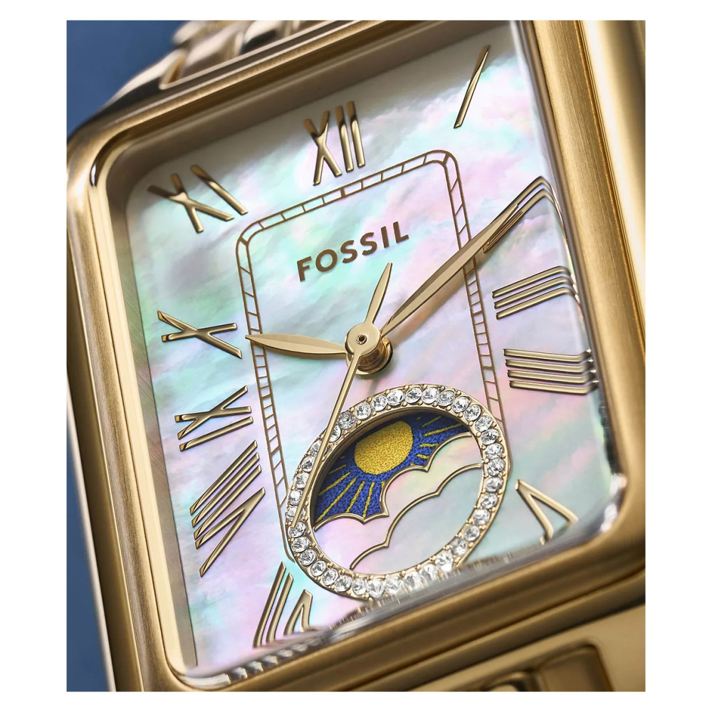 Fossil ES5398 Raquel Sun Moon Gold Stainless Steel 29mm - zegarek damski 9