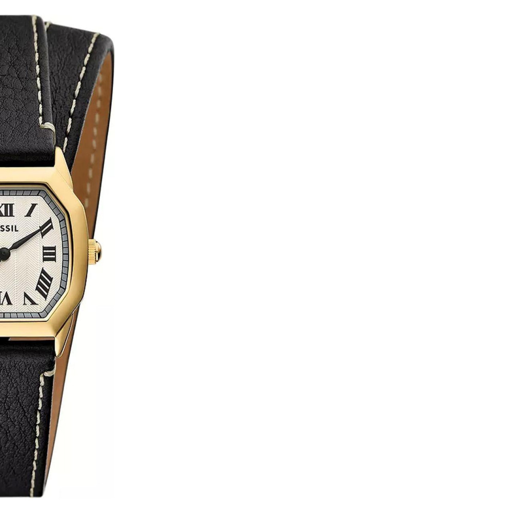 Fossil ES5404 Harlow Black Leather Strap 27mm - zegarek damski 6