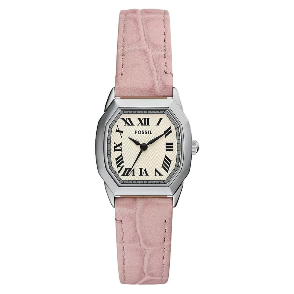 Fossil ES5406 Harlow Pink Leather Strap 27mm - zegarek damski 1