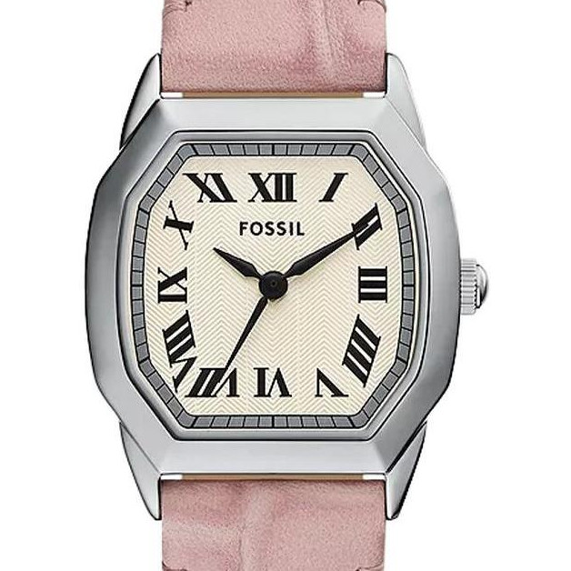 Fossil ES5406 Harlow Pink Leather Strap 27mm - zegarek damski 2