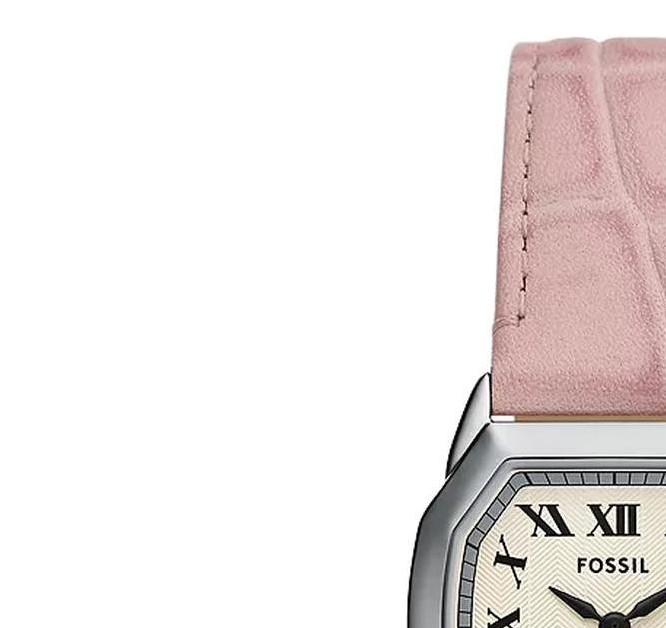Fossil ES5406 Harlow Pink Leather Strap 27mm - zegarek damski 4