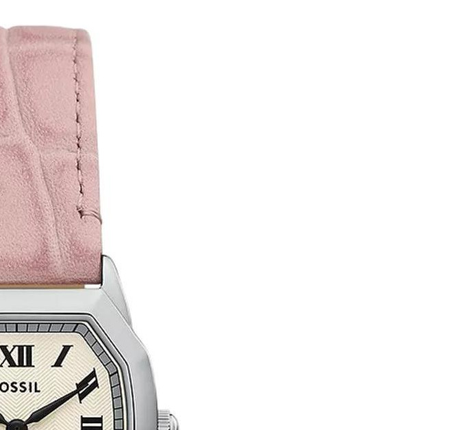 Fossil ES5406 Harlow Pink Leather Strap 27mm - zegarek damski 5