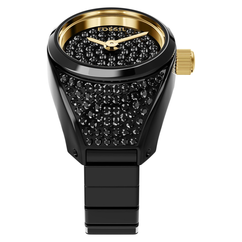Fossil ES5449 w formie pierścionka w kolorze czarnym - zegarek damski 10