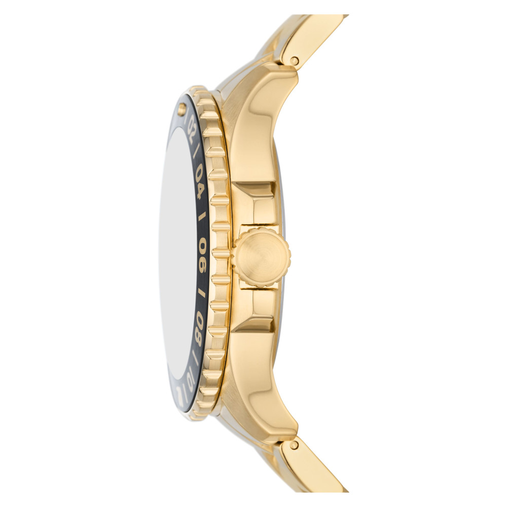 Fossil FS5990 BLUE GMT Gold Stainless Steel 46mm - zegarek męski 7