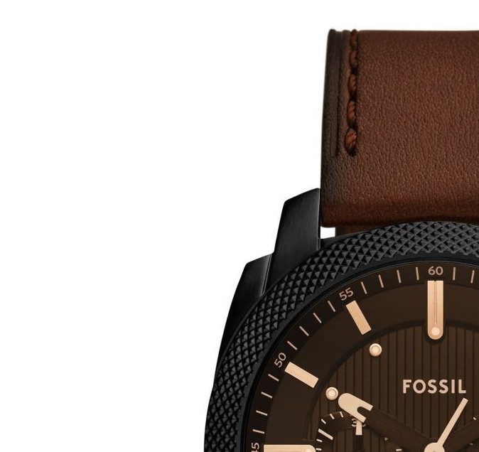 Fossil FS6101 Machine Chronograph Brown Leather Strap 44mm - zegarek męski 4