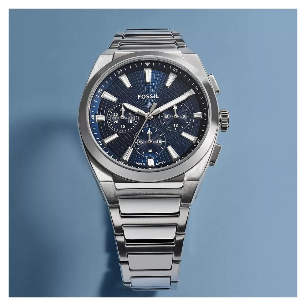 Fossil FS6104 Everett Chronograph Stainless Steel 44mm - zegarek męski 9