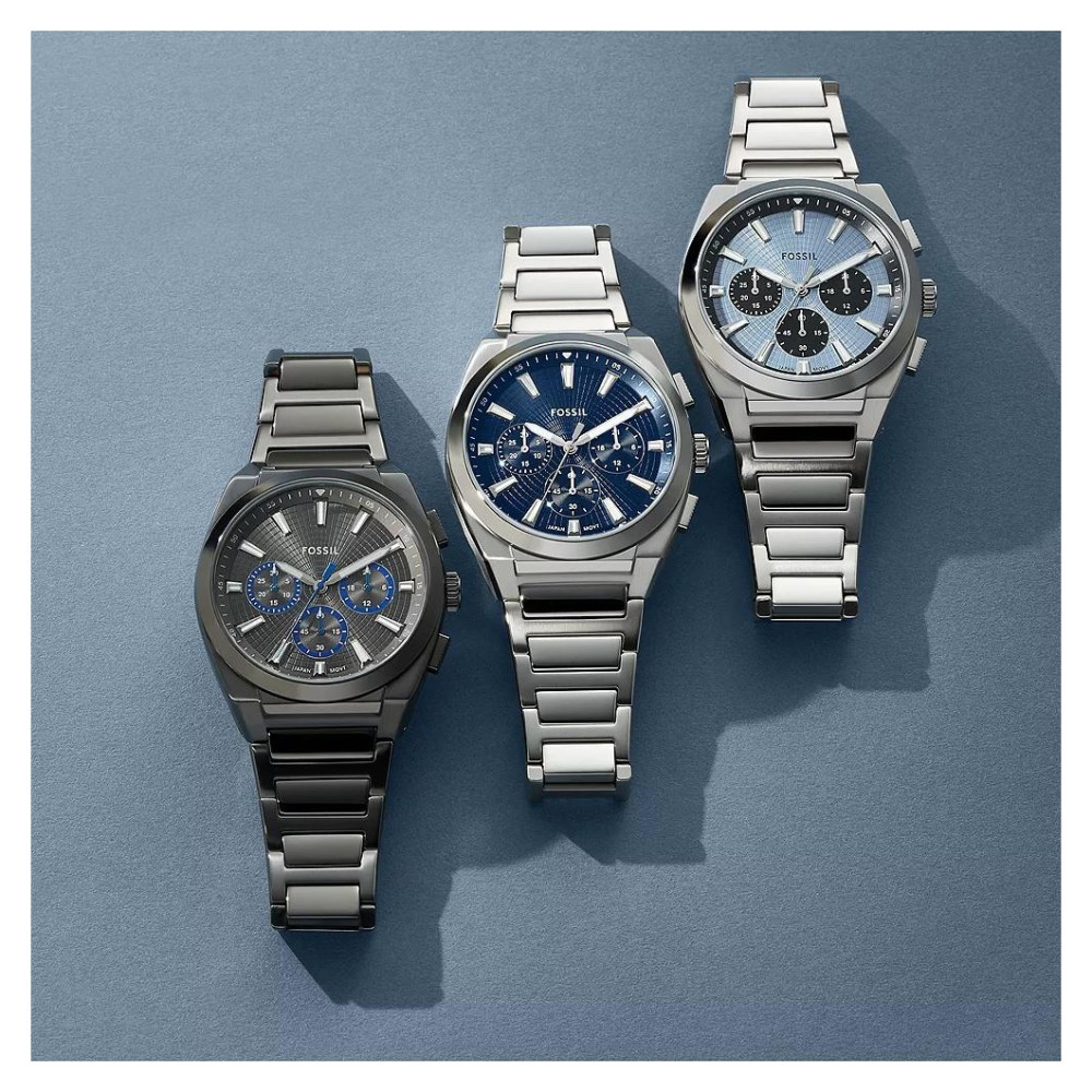 Fossil FS6104 Everett Chronograph Stainless Steel 44mm - zegarek męski 10