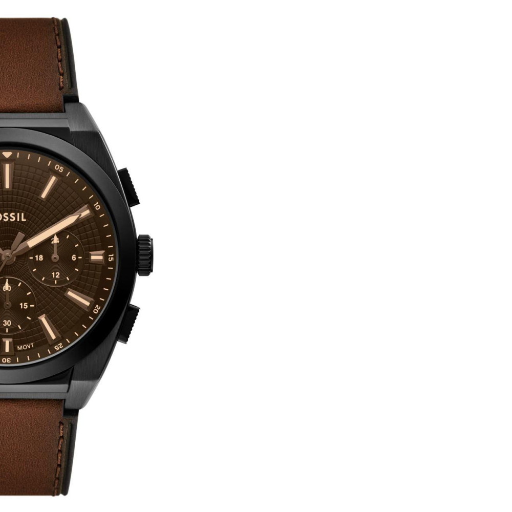Fossil FS6108 Everett Chronograph Brown Leather Strap 44mm - zegarek męski 6