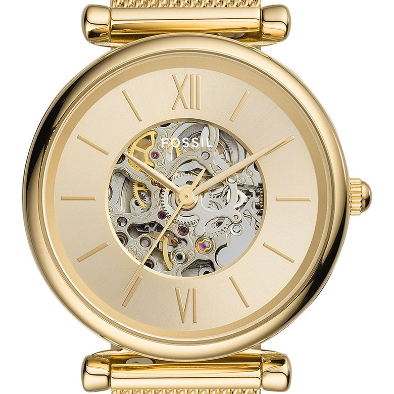 Fossil ME3250 CARLIE Gold Stainless Steel 35mm - zegarek damski 2