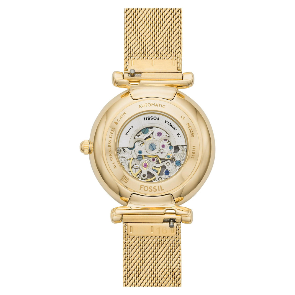 Fossil ME3250 CARLIE Gold Stainless Steel 35mm - zegarek damski 9