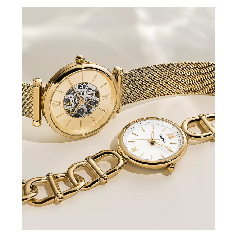 Fossil ME3250 CARLIE Gold Stainless Steel 35mm - zegarek damski 10