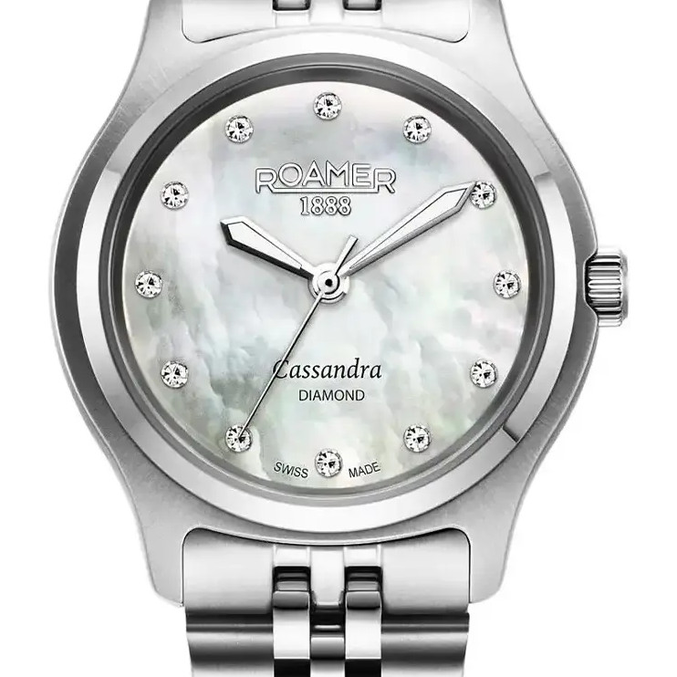 Roamer Cassandra Diamond 626847 41 89 20 z diamentami na tarczy - zegarek damski 2