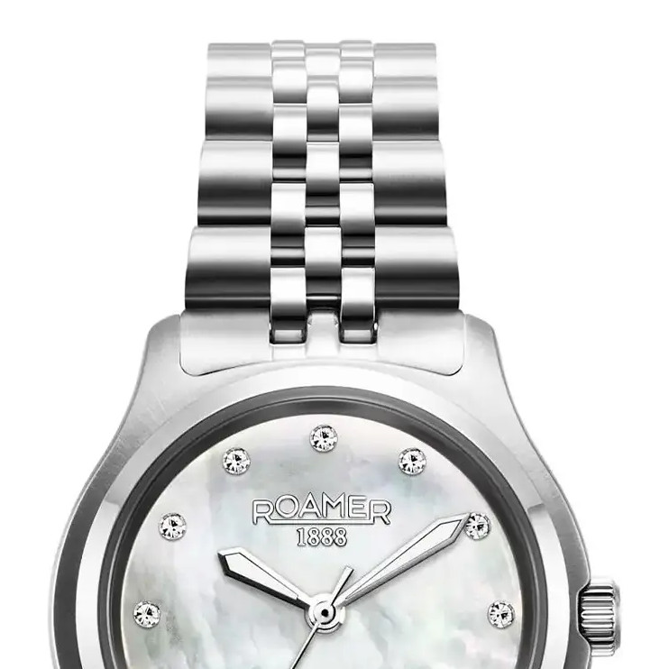 Roamer Cassandra Diamond 626847 41 89 20 z diamentami na tarczy - zegarek damski 3