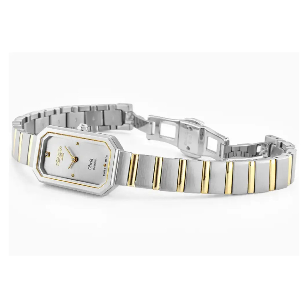 Roamer Olivia Diamond 627845 41 19 20 z diamentem na tarczy - zegarek damski 7