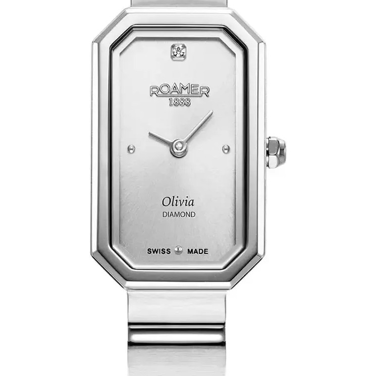 Roamer Olivia Diamond 627845 41 19 20 z diamentem na tarczy - zegarek damski 2
