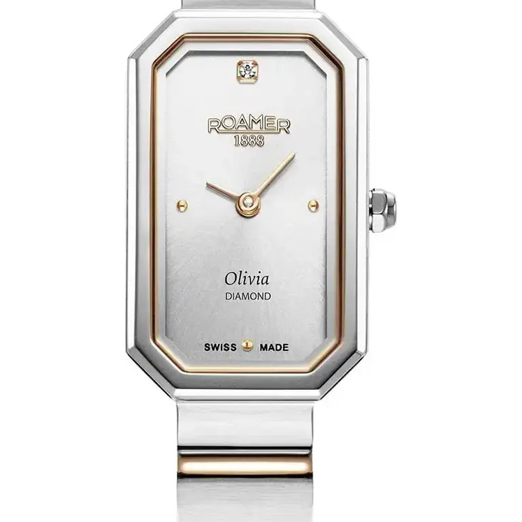 Roamer Olivia Diamond 627845 49 19 20 z diamentem na tarczy - zegarek damski 2