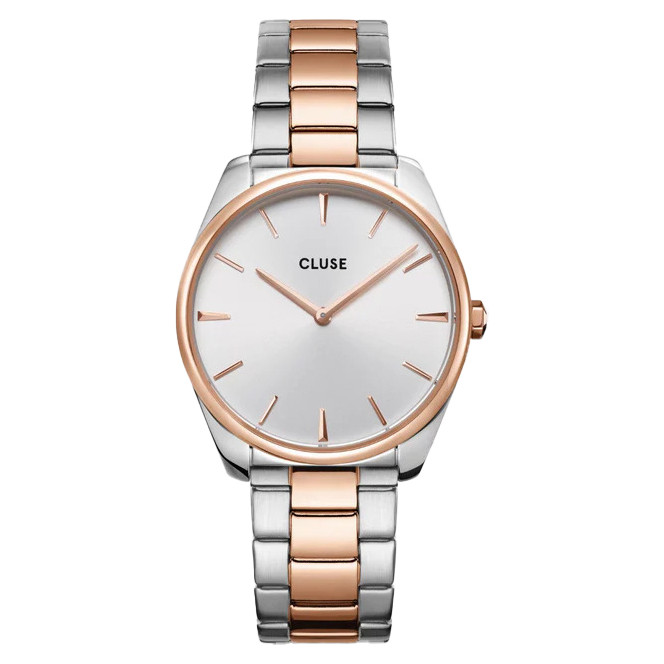 Cluse CW11104 Steel White Rose Gold/Silver Colour - zegarek damski 1