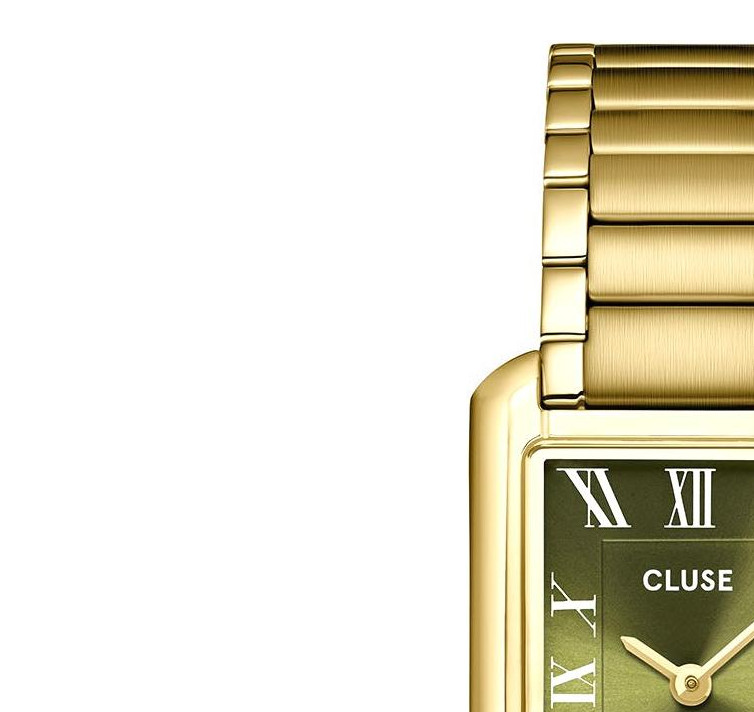 Cluse CW15007 Belisenna Steel Olive Gold - zegarek damski 4