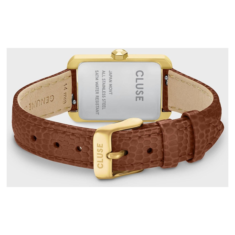 Cluse CW15008 Belisenna Leather Nutshell Sand Textured Gold - zegarek damski 8