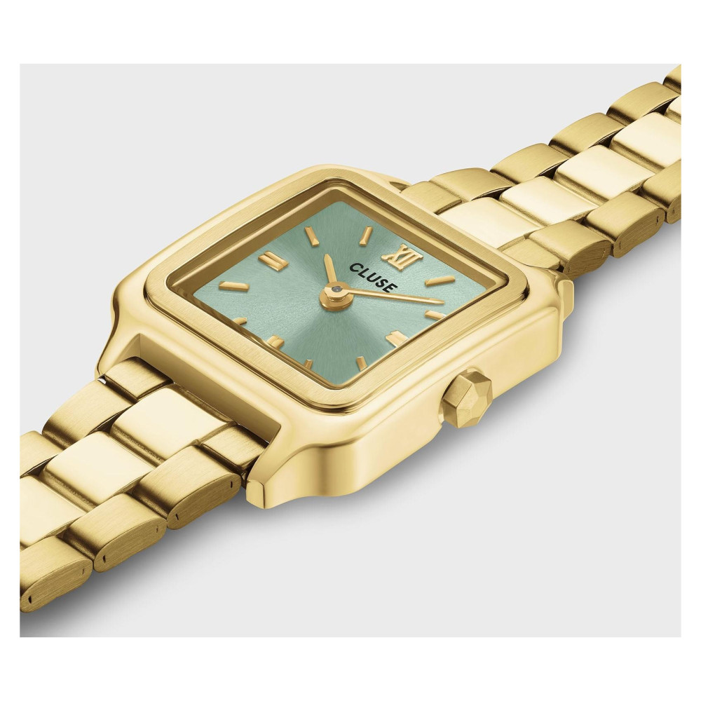Cluse CW15505 Gracieuse Mini Steel Sage Green Gold - zegarek damski 7