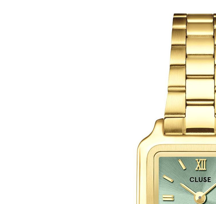 Cluse CW15505 Gracieuse Mini Steel Sage Green Gold - zegarek damski 4