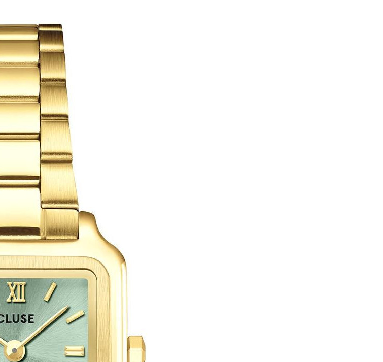 Cluse CW15505 Gracieuse Mini Steel Sage Green Gold - zegarek damski 5