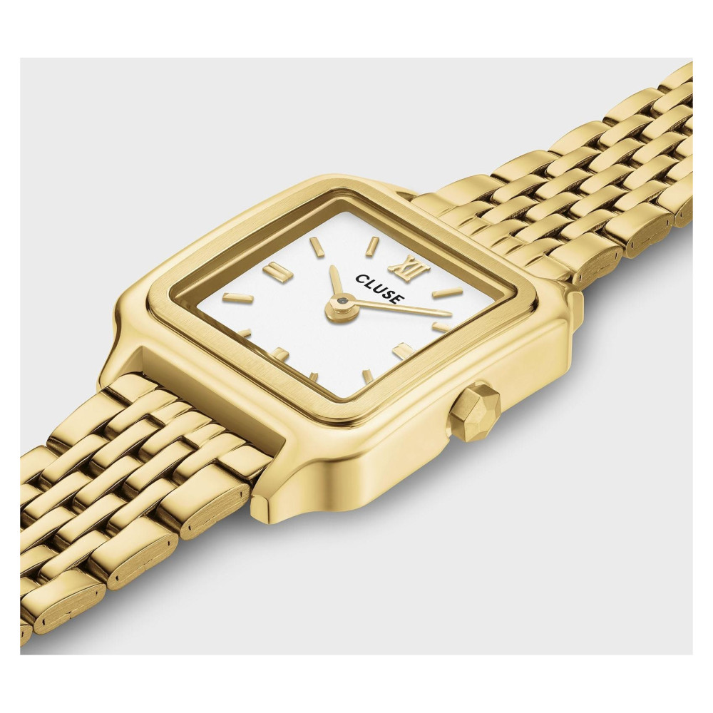 Cluse CW15506 Gracieuse Mini Steel White Gold - zegarek damski 7