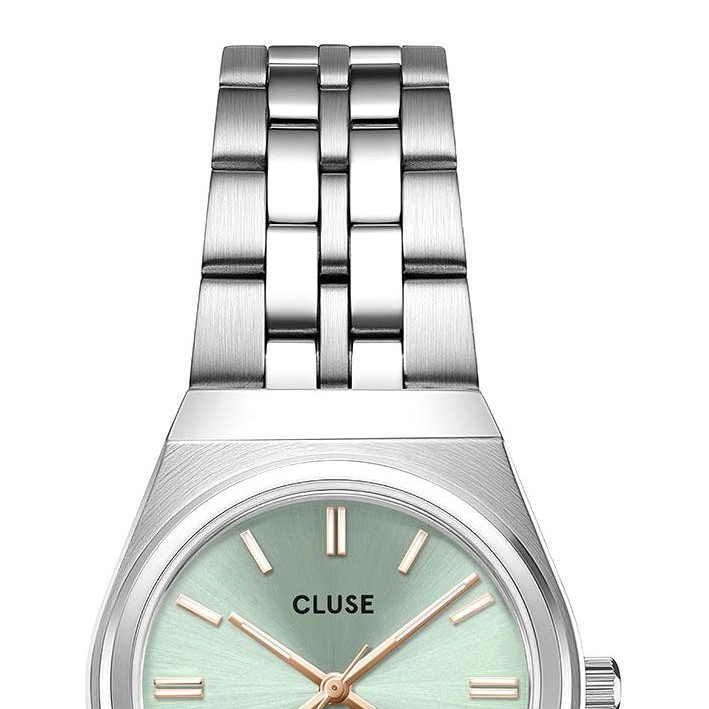 Cluse CW16301 Retro 70s Mini Steel Sage Green Silver - zegarek damski 3
