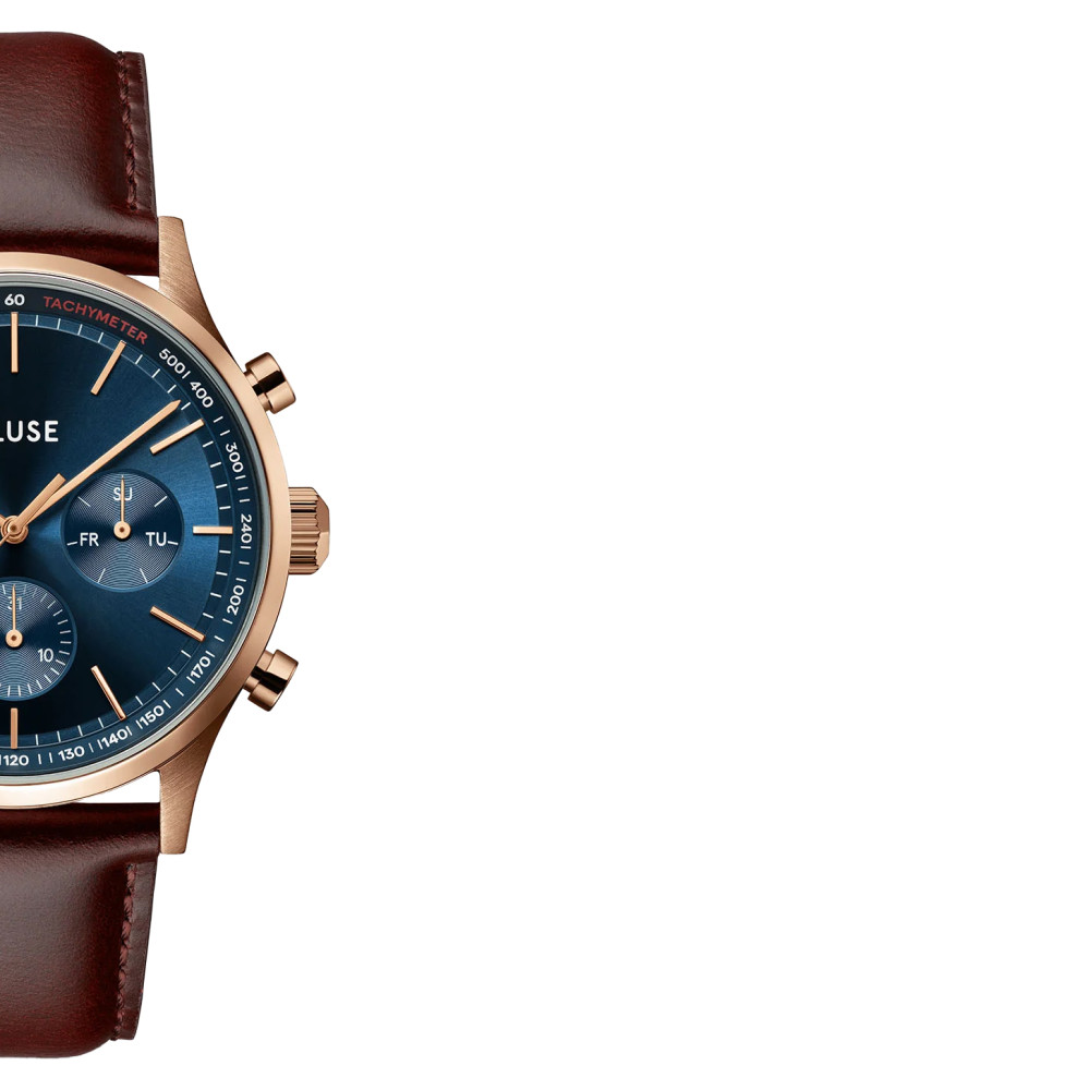 Cluse CW21009 Anthéor Brown Leather Strap 42mm - zegarek męski 6