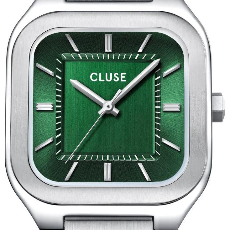 Cluse CW25702 Quadrus Steel Green Silver - zegarek męski 2