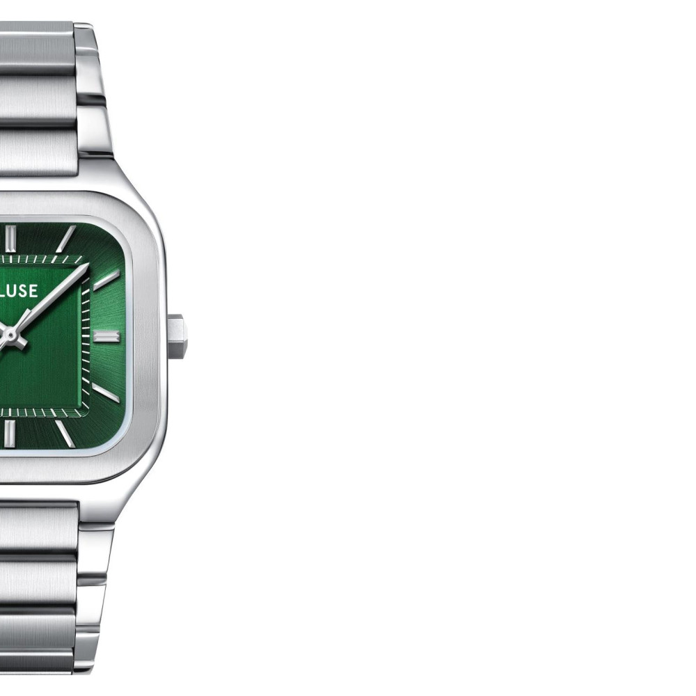 Cluse CW25702 Quadrus Steel Green Silver - zegarek męski 6