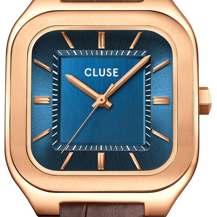 Cluse CW25705 Quadrus Leather Blue Rose Gold - zegarek męski 2