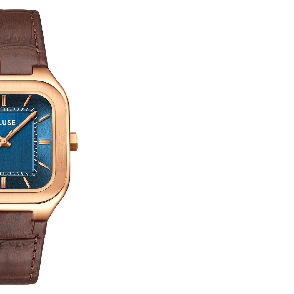 Cluse CW25705 Quadrus Leather Blue Rose Gold - zegarek męski 6
