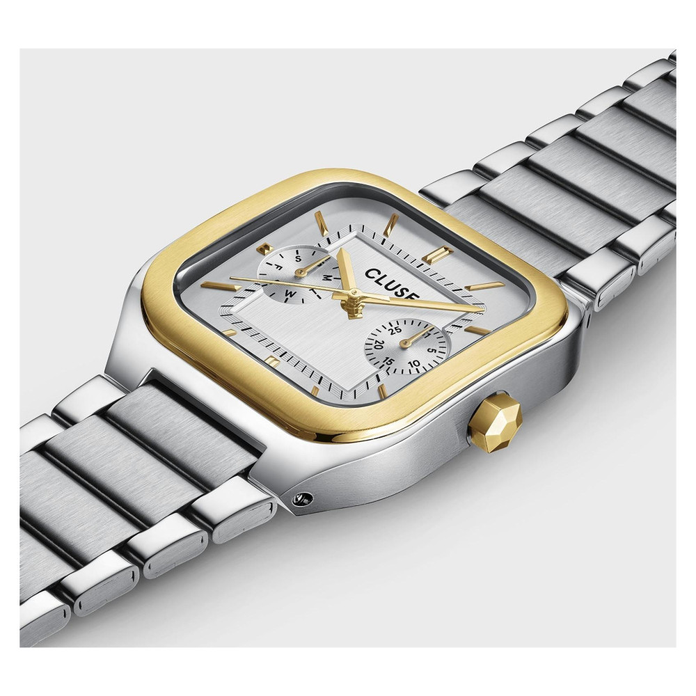 Cluse CW26201 Quadrus Multifunction Steel Silver Two Tone - zegarek męski 7