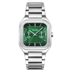 Cluse CW26202 Quadrus Multifunction Steel Green Silver - zegarek męski