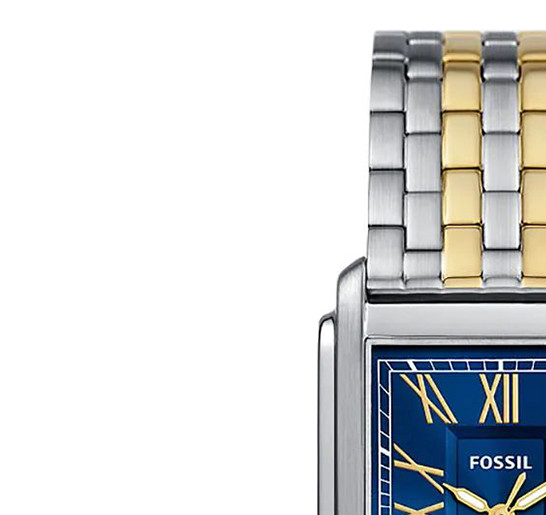 Fossil FS6010 CARRAWAY Bicolor Stainless Steel 30mm - zegarek męski 4