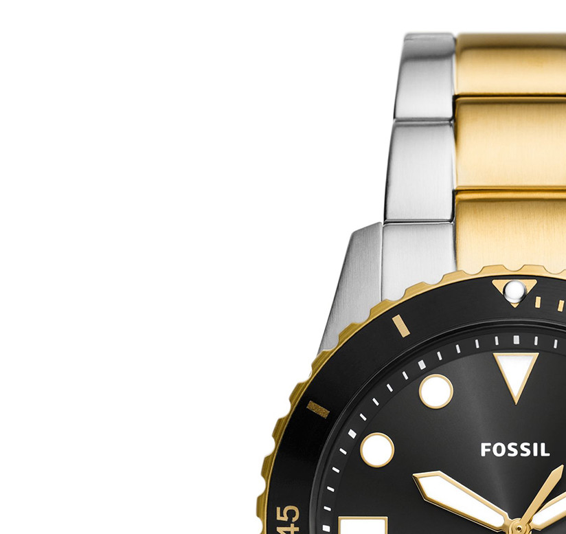Fossil FS6031 BLUE Bicolor Stainless Steel 42mm - zegarek męski 4
