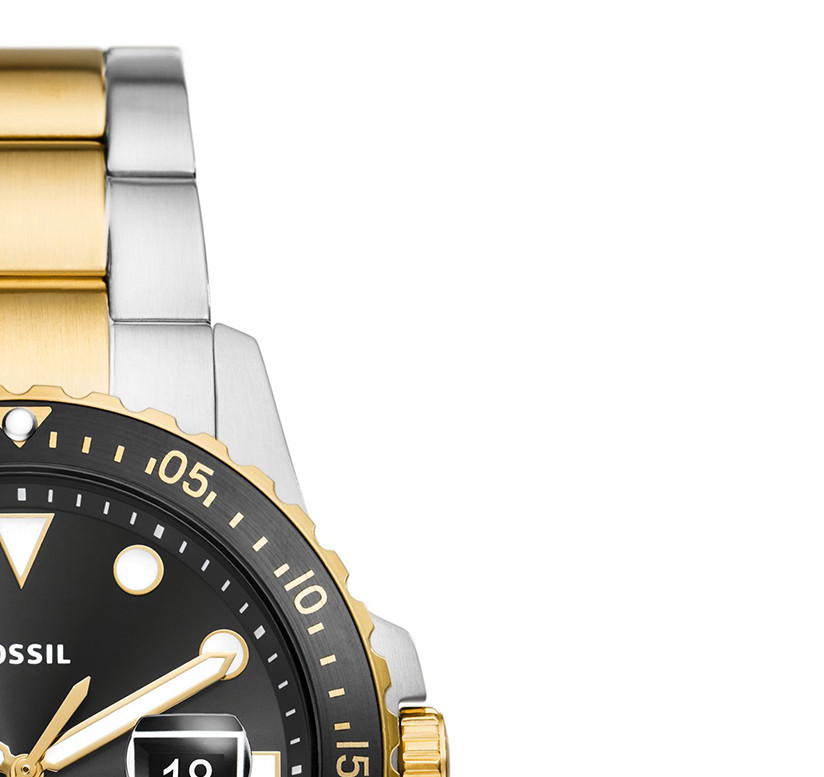 Fossil FS6031 BLUE Bicolor Stainless Steel 42mm - zegarek męski 5