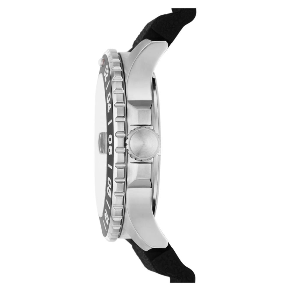 Fossil FS6036 BLUE GMT Black Silicone Strap 46mm - zegarek męski 7