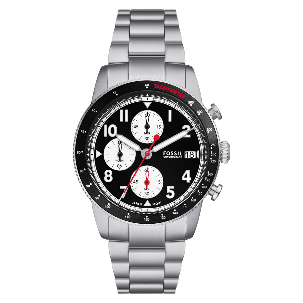 Fossil FS6045 SPORT TOURER Chronograph Stainless Steel 42mm - zegarek męski 1