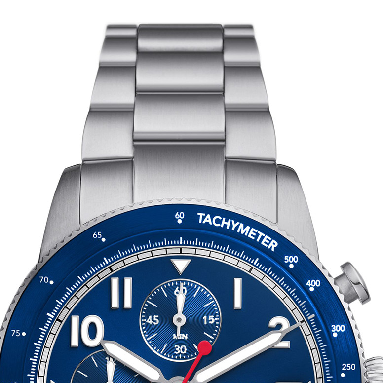 Fossil FS6047 SPORT TOURER Chronograph Stainless Steel 42mm - zegarek męski 3