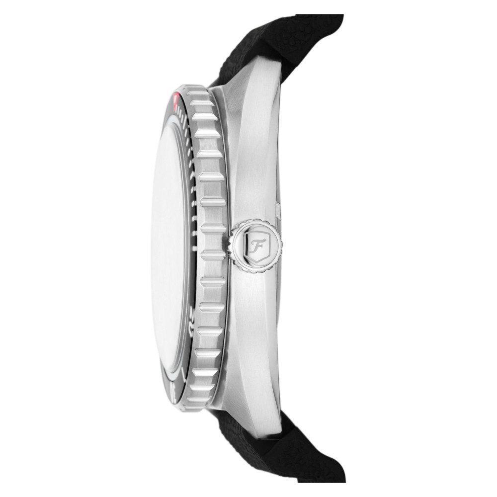 Fossil FS6062 BREAKER Black Silicone Strap 42mm - zegarek męski 7