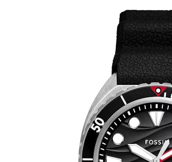 Fossil FS6062 BREAKER Black Silicone Strap 42mm - zegarek męski 4
