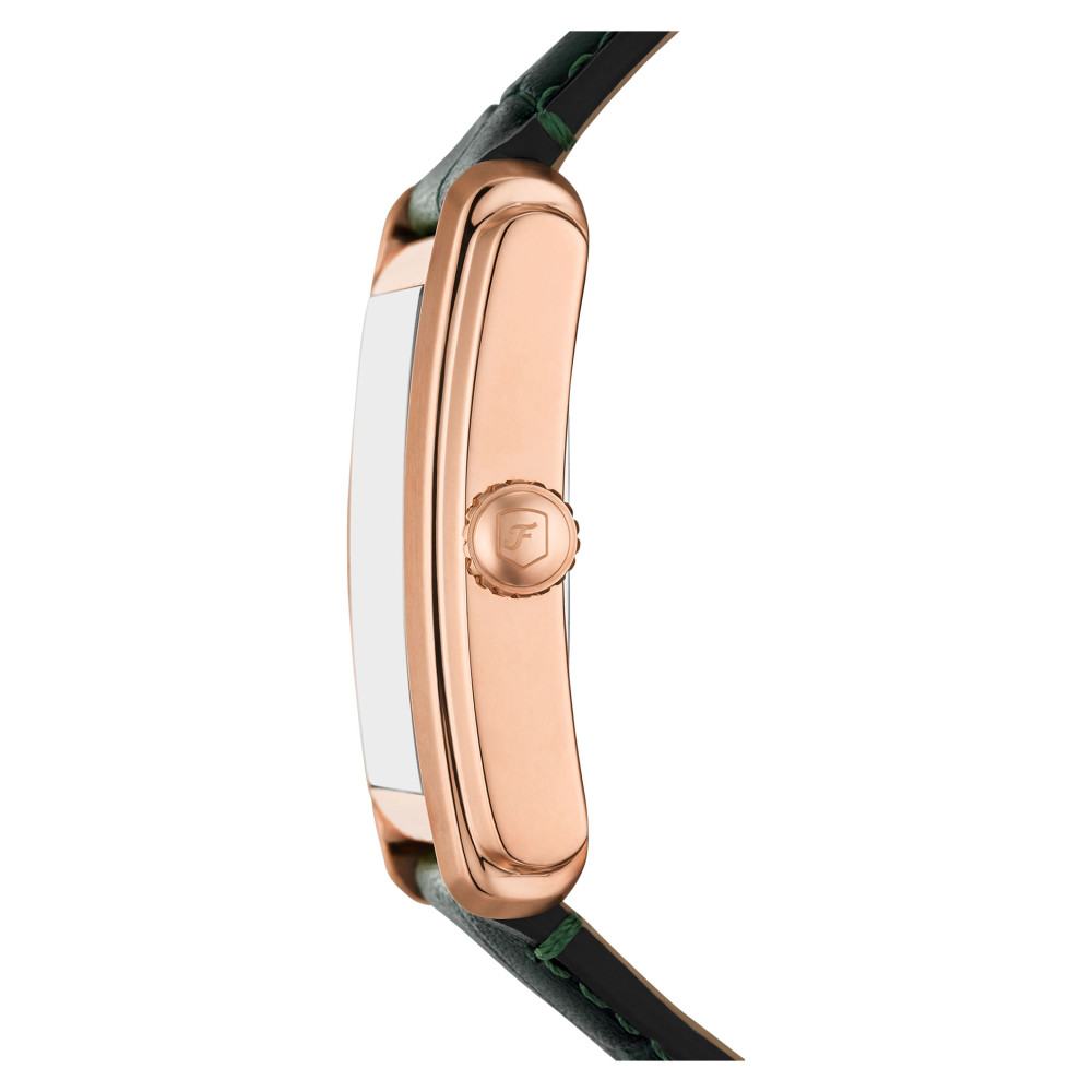 Fossil FS6077 CARRAWAY Green Leather Strap 30mm - zegarek męski 7