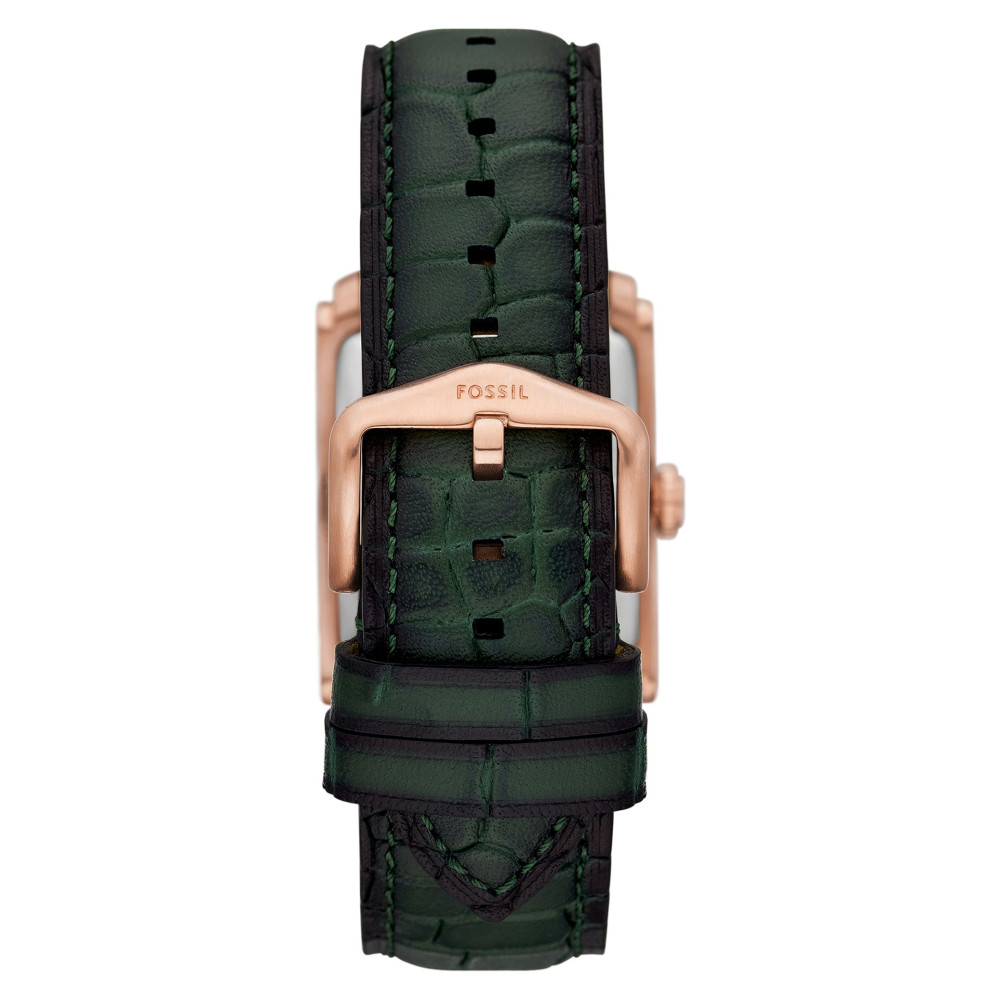 Fossil FS6077 CARRAWAY Green Leather Strap 30mm - zegarek męski 8