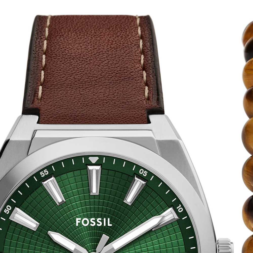 Fossil FS6080SET Brown Leather Strap Gift Set 41mm - zegarek męski 3