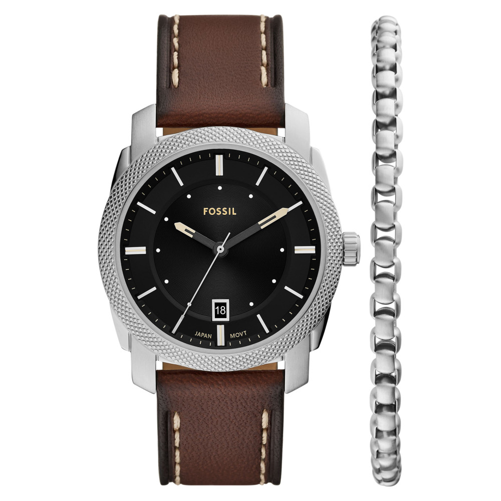 Fossil FS6081SET Brown Leather Strap Gift Set 41mm - zegarek męski 1