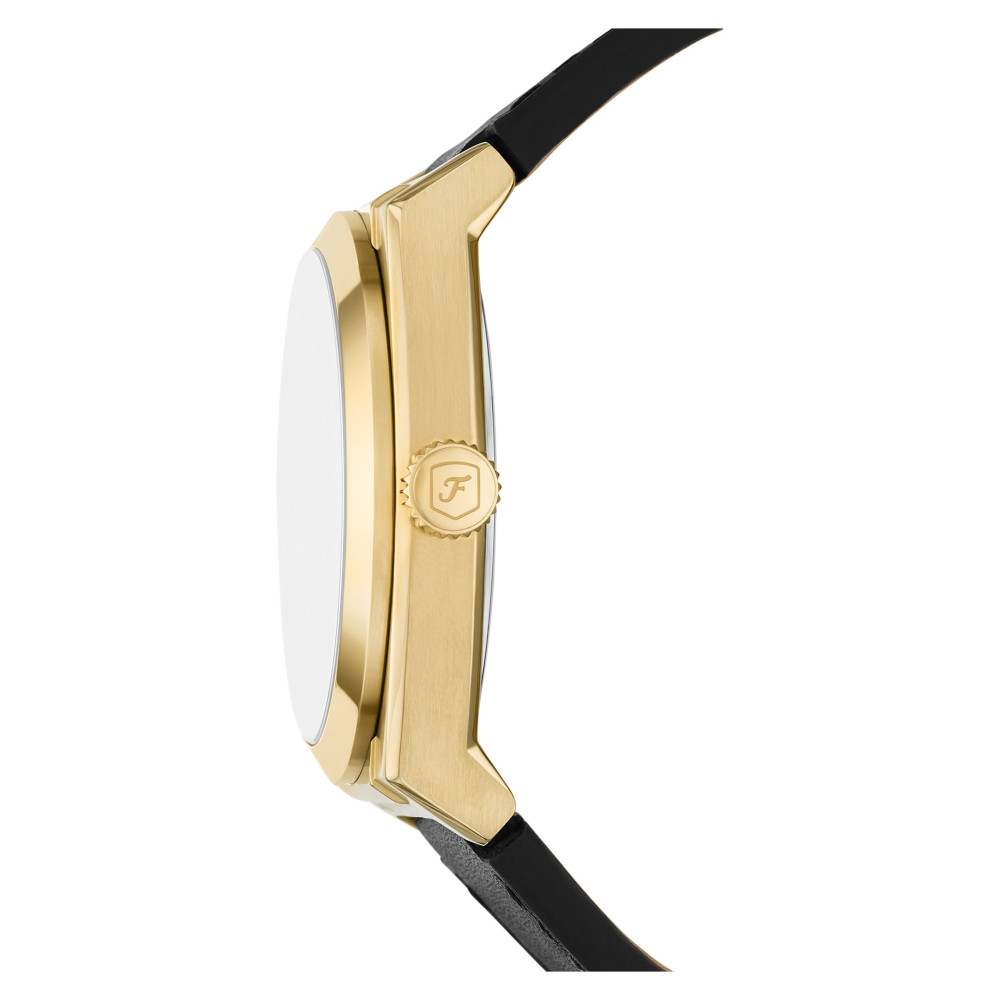 Fossil FS6089 Black Leather Strap 41mm - zegarek męski 8