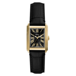 Fossil FS6091 Black Leather Strap 30mm - zegarek męski